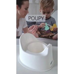 Anatomický nočník s opierkou Biely 12m+ POUPY univerzálny