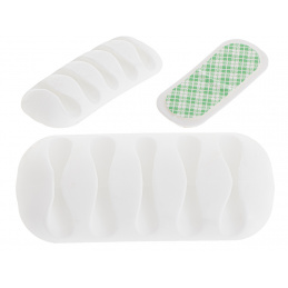 Aga Organizér na káble s 5 drážkami Biely