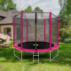 Aga SPORT TOP Trampolína 250 cm Ružová + ochranná sieť + rebrík