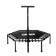 Aga FITNESS Trampolína 130 cm Čierna + držadlo