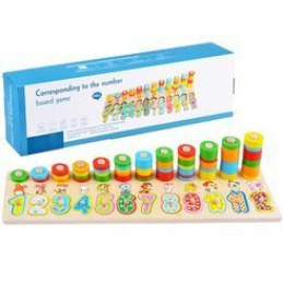 Drevené puzzle BAREVNÉ ČÍSLA ZA3604