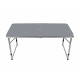 Aga Skladací kempingový stolík 120x60x54/60/70 cm Sivý