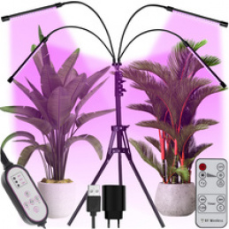 Lampička na pestovanie rastlín so statívom, 80 LED, 4 panely 100W Gardlov 19388