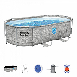 BESTWAY Power Steel Swim Vista bazén s oknom 427x250x100 14x8FT 7v1