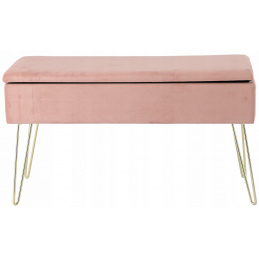 Aga Taburet s úložným priestorom Ružový