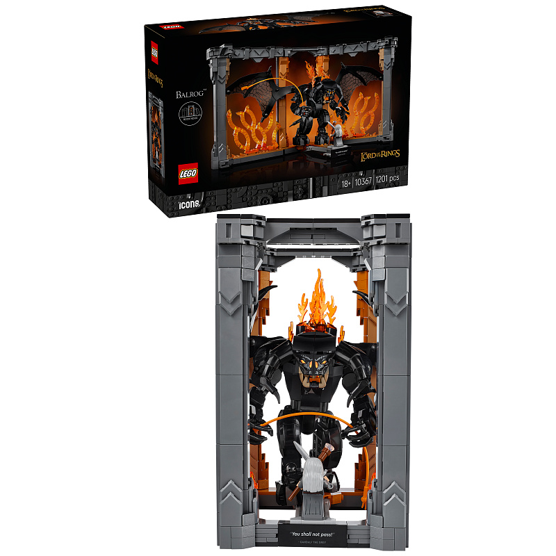 LEGO® Icons 10367 Knižná zarážka: Pán prsteňov – Balrog™