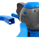 detský trojkolový bicykel Elephant Blue + zvuky + strieška + zábrana + opierka nôh + rukoväť + lyžiny + úložný priestor