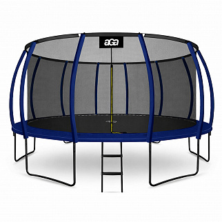 Aga SPORT EXCLUSIVE Trampolína 500 cm Tmavomodrá + ochranná sieť + rebrík