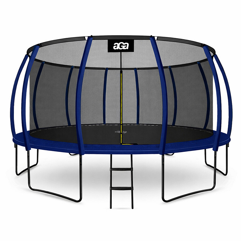 Aga SPORT EXCLUSIVE Trampolína 500 cm Tmavomodrá + ochranná sieť + rebrík