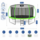 Aga SPORT EXCLUSIVE Trampolína 430 cm Svetlozelená + ochranná sieť + rebrík