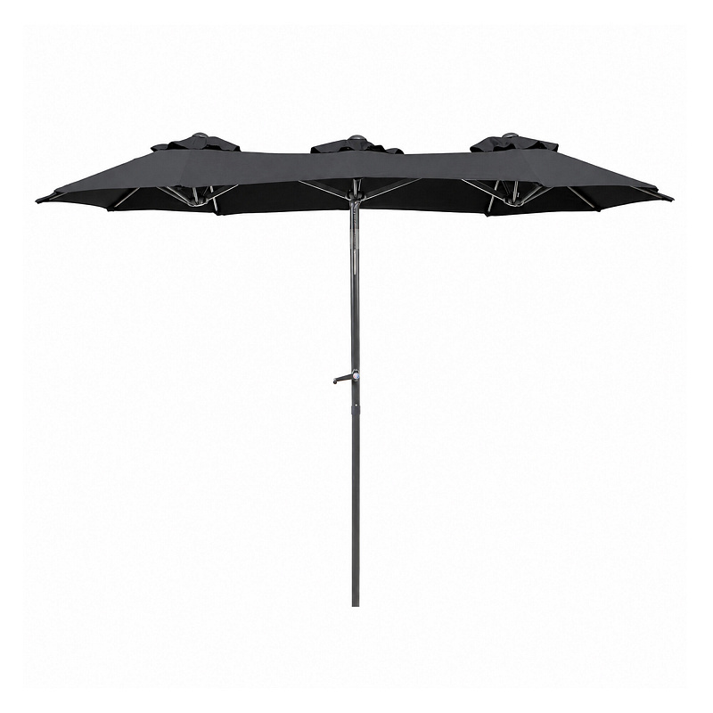Linder Exclusiv Záhradný slnečník 300x150x220 cm Tmavo sivý