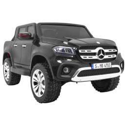 Mercedes Benz triedy X pre deti čierny + diaľkové ovládanie + 4x4 + MP4 + nosič batožiny + LED + EVA