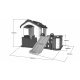 Detský záhradný domček 3 v 1 Červený + šmykľavka + záhrada s plotom