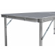 Aga Skladací kempingový stolík 120x60x54/60/70 cm Sivý