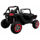 Detský kočík SuperStar čierny + pohon 4x4 + diaľkové ovládanie + batožinový priestor + MP3 LED + zámok dverí