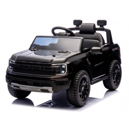 FORD RANGER Raptor ČIERNY Auto na akumulátor EVA Koža pilot AKUMULÁTOR LION