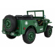 Retro vojenské auto pre 3 deti Zelené + pohon 4x4 + úložné priestory + EVA + pomalý štart + MP3 LED