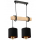Závesné stropné svietidlo LED drevený trámový 2xE27 Luster Loft Lampshade Gold