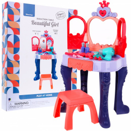 Interaktívna toaleta pre dievčatá 3+ Kúzelná palička + Otváracie zrkadlo + Sušič + Príslušenstvo 28 el.