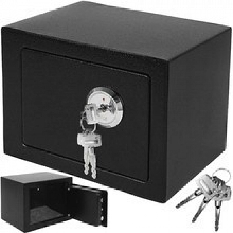 Trezor s mechanickým zámkom 230x170x170mm čierna 6DAZ207 - II. AKOSŤ