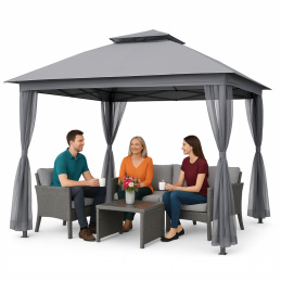 Antracitový záhradný pavilón