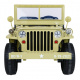 Retro vojenské auto pre 3 deti Matcha + pohon 4x4 + úložné priestory + EVA + pomalý štart + MP3 LED