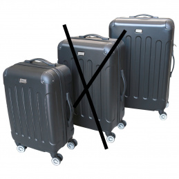 Sada kufrov Linder Exclusiv LUXURY veľ. S,L Black 2CZ021