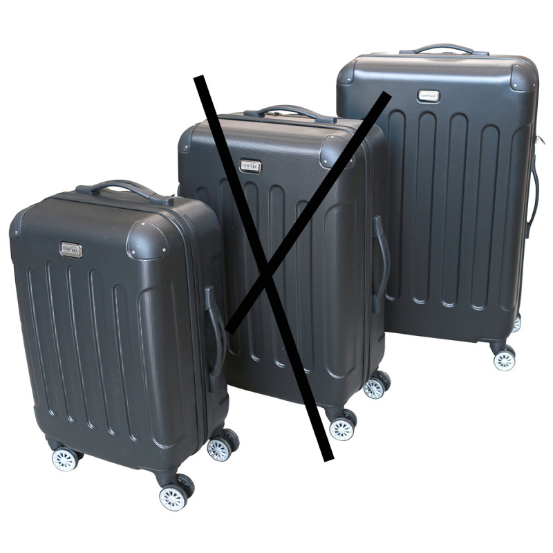 Sada kufrov Linder Exclusiv LUXURY veľ. S,L Black 2CZ021