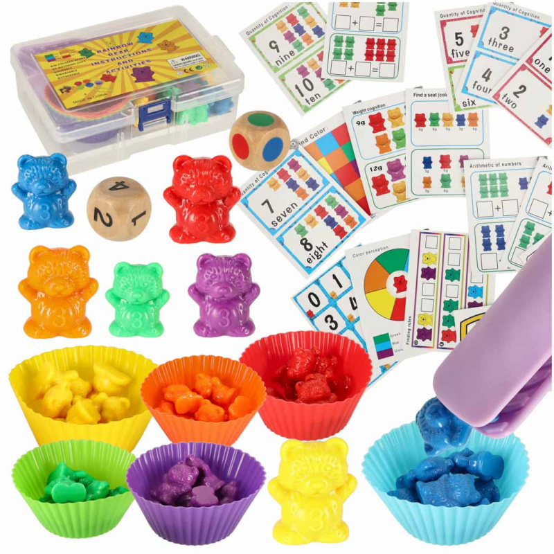Aga Montessori hra - Spočítaj medvedíky - 44 dielov