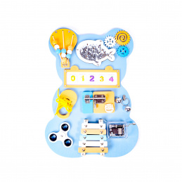 Aga4Kids Montessori drevená tabuľa Medveď Modrý Aga4Kids Montessori drevená tabuľa Medveď Modrý
