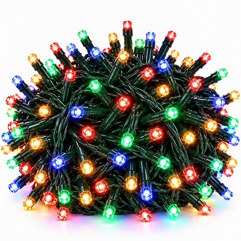 Aga Vianočný reťaz 100 LED Farebná