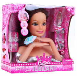 Brunetka na česanie pre deti 3+ Sada na česanie + ozdoby a doplnky