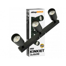 Stropné bodové svietidlo LED VIKI-X 3x GU10 - čierne