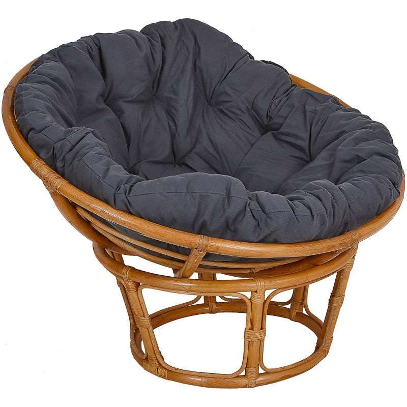 Aga Ratanové kreslo PAPASAN Dark Grey