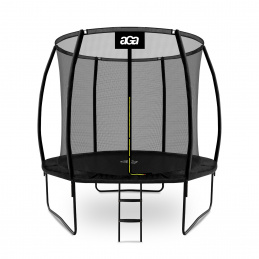 Aga SPORT EXCLUSIVE Trampolína 250 cm Čierna + ochranná sieť + rebrík