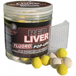 Starbaits Plávajúce Boilie Fluo Pop Red Liver 14mm 80g