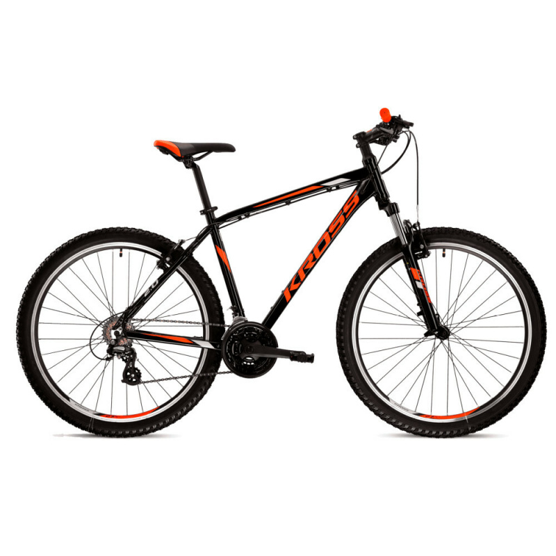 KROSS Pánsky horský bicykel HEXAGON 2.0 21" Čierne/Oranžové