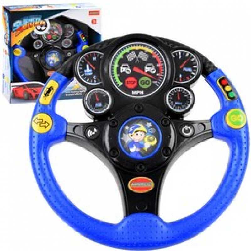 Interaktívny volant s vibráciou ZA3900 - Modrý