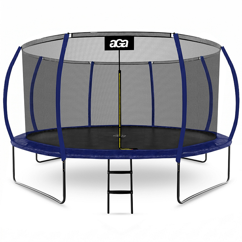 Aga SPORT EXCLUSIVE Trampolína 430 cm Tmavomodrá + ochranná sieť + rebrík
