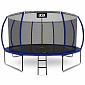Aga SPORT EXCLUSIVE Trampolína 430 cm Tmavomodrá + ochranná sieť + rebrík