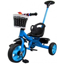 Trojkolka T8 modrá s rukoväťou Kolesá EVA Odrážadlo