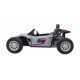Buggy Racing 5 batériové auto pre deti šedé + motory 2x200W + diaľkové ovládanie + zvuk LED + pomalý štart