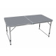 Aga Skladací kempingový stolík 120x60x54/60/70 cm Sivý