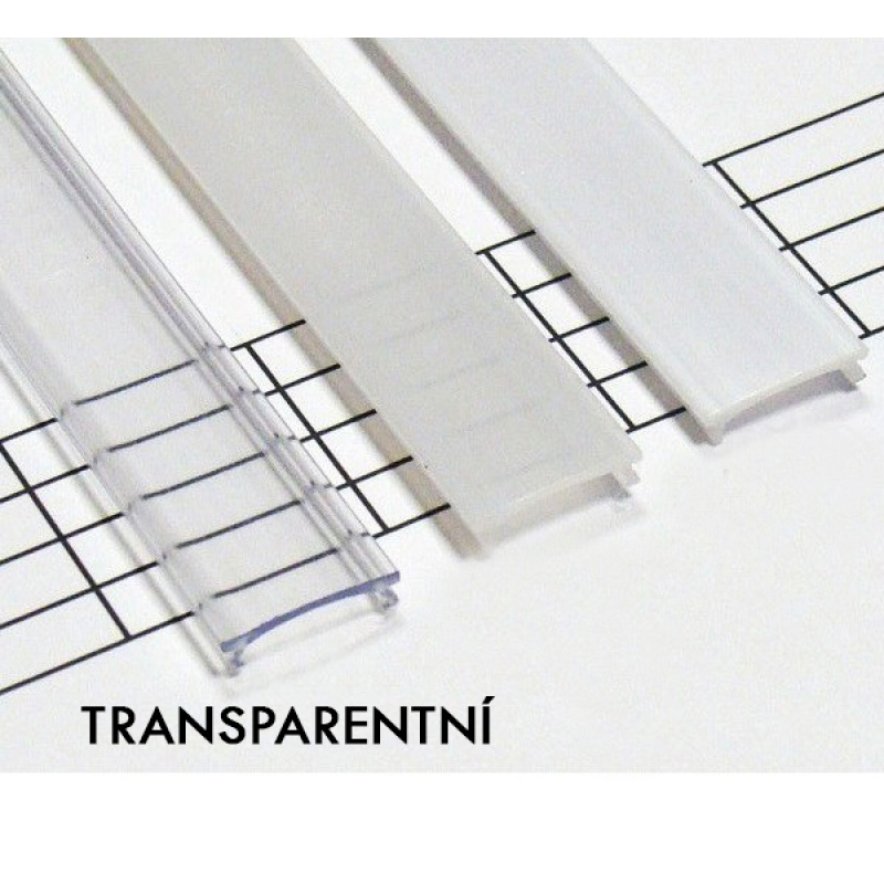 Transparentný difúzor KLIK pre profil - D, Y, Z - 2m