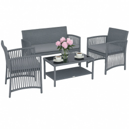 Nábytok na terasu - stôl, pohovka, 2 kreslá