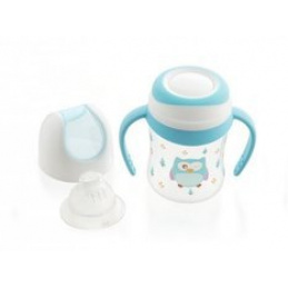 Hrnček s náustkom 4m+ 120ml LULABI Sova