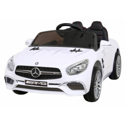 Mercedes Benz AMG SL65 S elektrický pre deti Biela + Diaľkové ovládanie + LED Audio + Eco koža + EVA + Pomalý štart Mercedes Benz AMG SL65 S elektrický pre deti Biela + Diaľkové ovládanie + LED Audio + Eco koža + EVA + Pomalý štart