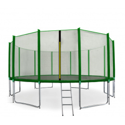 Aga SPORT PRO Trampolína 460 cm Dark Green + ochranná sieť + rebrík + vrecko na obuv