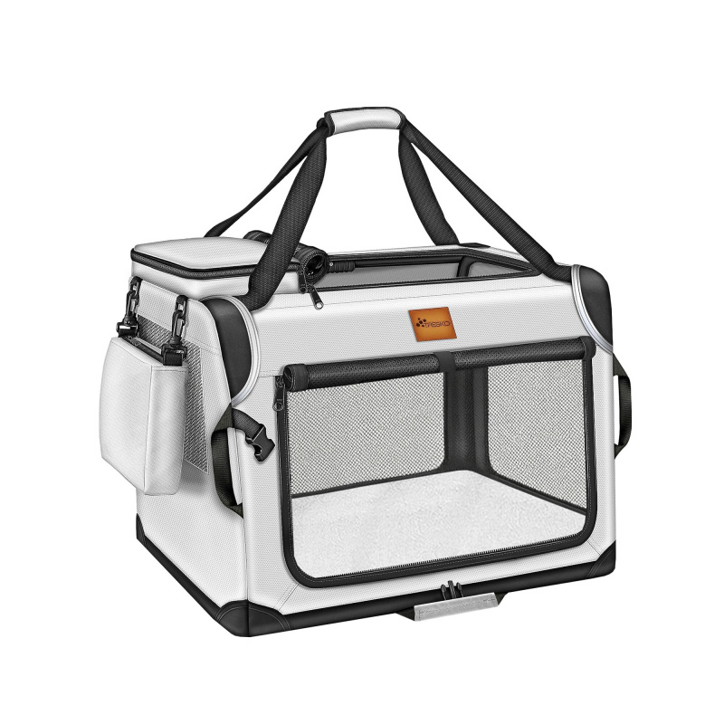 Tresko Prepravka pre psy a mačky 83x58x58 cm Svetlosivá