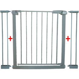 BRÁNKA ZABEZPEČUJÚCA S2 ŠEDÁ na schody, dvere 79-105 cm rozpínacia ochranná